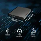 Qoltec External DVD-RW recorder |USB 2:0|Black Foto 3