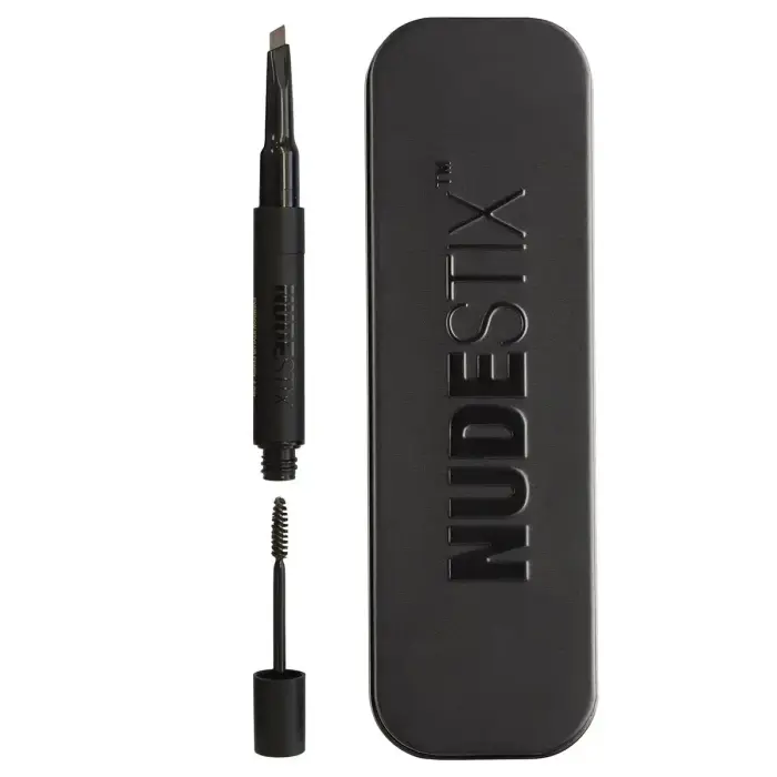 Nudestix, Brow Stylus, Waterproof, Double-Ended, Eyebrow Cream Pencil & Gel 2-In-1, Ash Brown, 0.2 g Photo