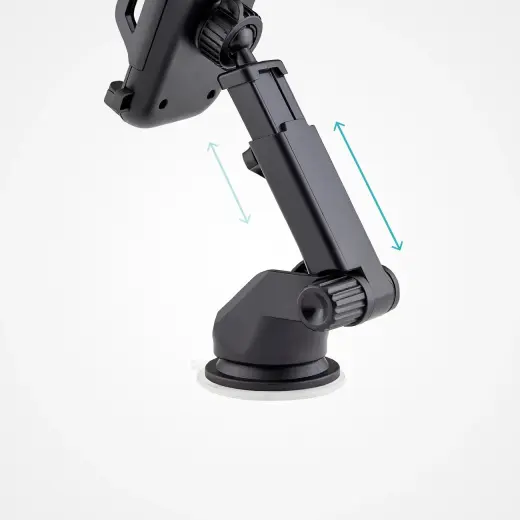 Telescopic car holder with suction cup Black Photo