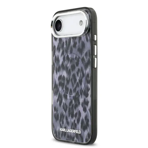 Karl Lagerfeld IML Leopard MagSafe Case for iPhone Air Grey