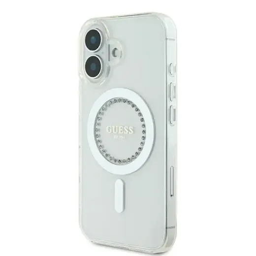 Guess GUHMP16MPFTDTEH iPhone 16 Plus 6.7" white hardcase IML Rhinestones MagSafe Foto 2
