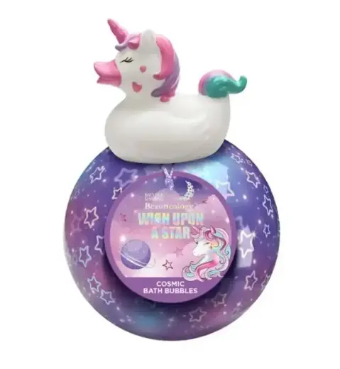 Baylis & Harding Cosmic Unicorn Globe Bath Bubbles Gift in Clear Photo