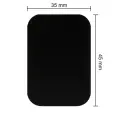 Metal plate for magnet holders - rectangular 35x45mm grey Foto 1