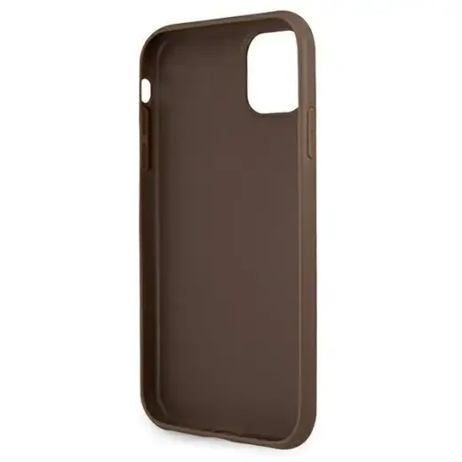 Guess case for iPhone 11 | XR from the 4G Big Metal Logo series - brown Photo