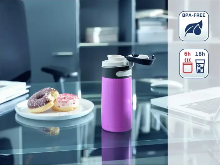 LEIFHEIT Термокружка Flip 350мл фиолетовый Фото num