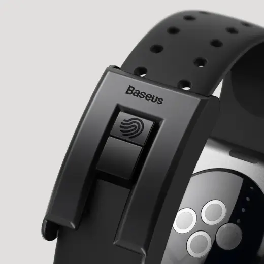 Baseus Slip-Thru strap band bracelet for Apple Watch 3|4|5|6|SE 38mm|40mm black (LBWSE-01) Фото num