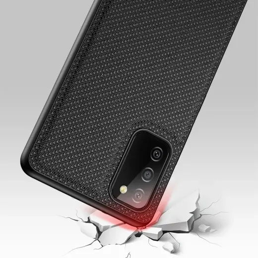 Dux Ducis Fino case covered with nylon material for Samsung Galaxy A03s black Photo