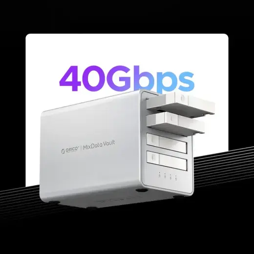 Orico 8848U4 DAS Series 4-Bay M.2 NVMe SSD Disk Array - White Foto 11