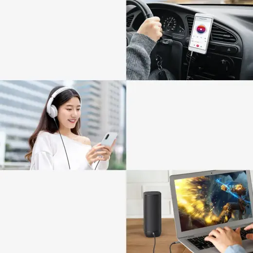Ugreen cable AUX mini jack 3.5mm cable (male) - 3.5mm mini jack (male) 2m black (AV183) Фото num