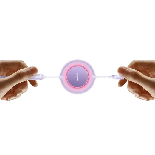 Baseus Bright Mirror 3 3-in-1 datu pārraides un uzlādes vads | USB-C uz Micro USB, Lightning, USB-C | 66W | 1.1m | violets Foto 22