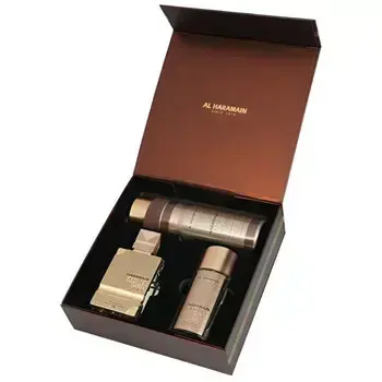 Al Haramain Amber Oud - Gold Edition Extreme   3 Pc Gift Set 2.5oz Extrait De Parfum Spray  1oz Extrait De Parfum Spray  6.6oz Body Spray