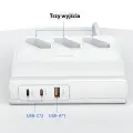 USAMS Listwa zasilająca 65W Super Si Fast Charging USB Extension Socket EU biały|white CC160TC01 (US-CC160) Фото num
