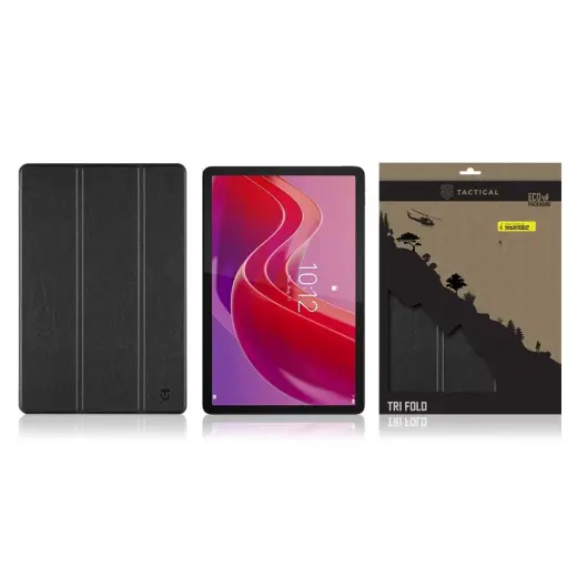 Tactical Book Tri Fold Case for Lenovo Tab M11|M11 LTE (TB-330FU|TB-330XU)) Black Foto 2