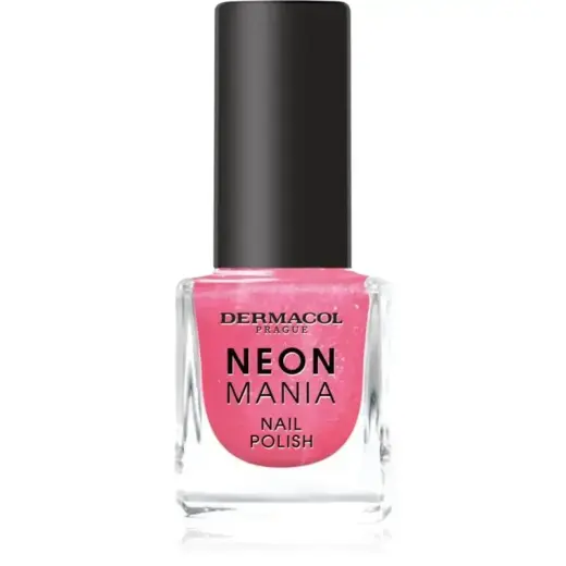 Dermacol Neon Mania Nail Polish Shade 5 Bubblegum Pink 5 Ml Foto 4