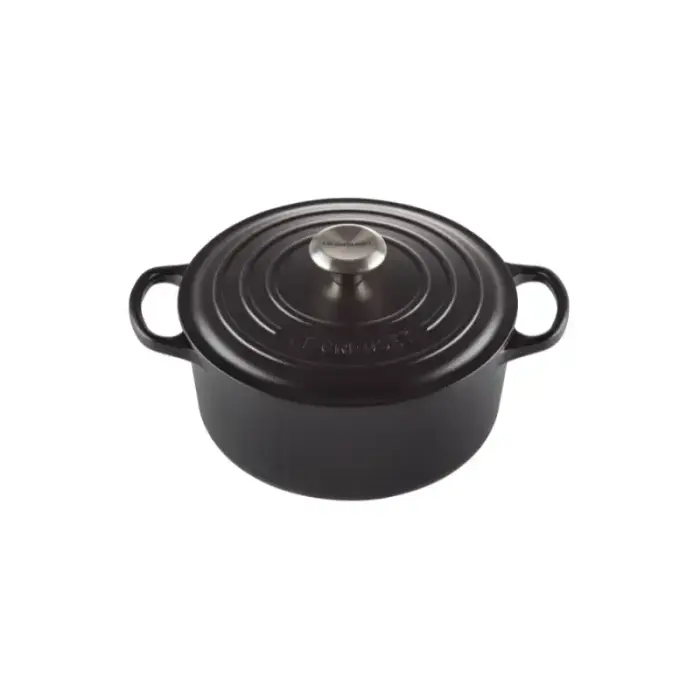 Le Creuset Чугунная кастрюля круглая Ø26см / 5,3л мат черный Фото num