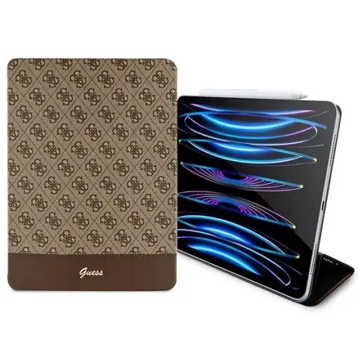 Guess 4G Stripe Allover case for iPad Pro 12.9" - brown Фото num