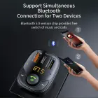 Rock Transmiter FM B301 MP3, Bluetooth - 2xUSB + Type C + micro SD - 36W black Фото num