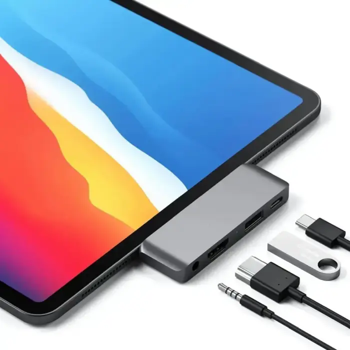 Adapter HUB 4in1 USB C Satechi Mobile Pro Hub ST-TCMPHM space gray Фото num