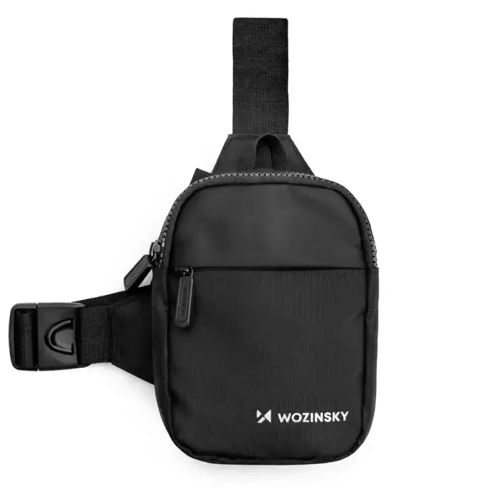 Wozinsky WMS-W1 Unisex Mini Shoulder Bag Waterproof Dual-Compartment for Phone - Black Foto 4