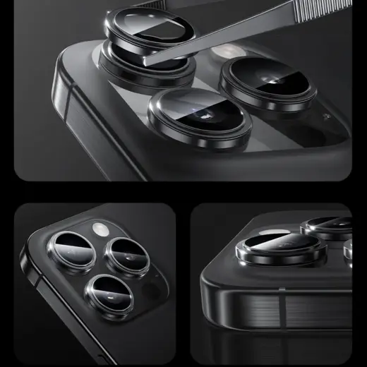 Benks Tempered glass DR Sapphire Lens Protector on camera for Iphone 16|16 Plus (lens 2 pieces) black Foto 4
