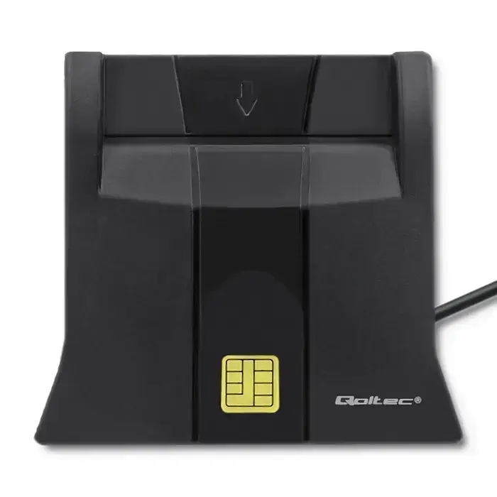 Qoltec Smart ID chip card reader SCR-0643|USB 2.0 + USB-C Adapter Foto 4