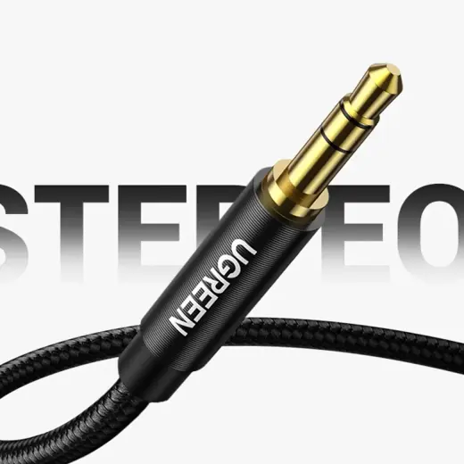 Ugreen audio cable AUX straight minijack 3.5 mm 1m black (AV112) Photo