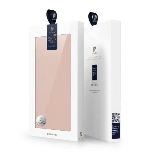 Dux Ducis Skin Pro iPhone 16 Pro Max Case with Flip and Card Slot - Pink Foto 7