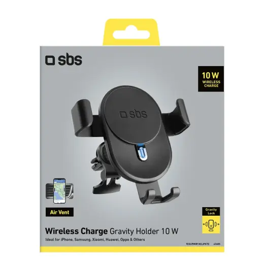 Smartphone holder with inductive charger SBS TESUPWIR10CLIPSTG 10W - black Фото num