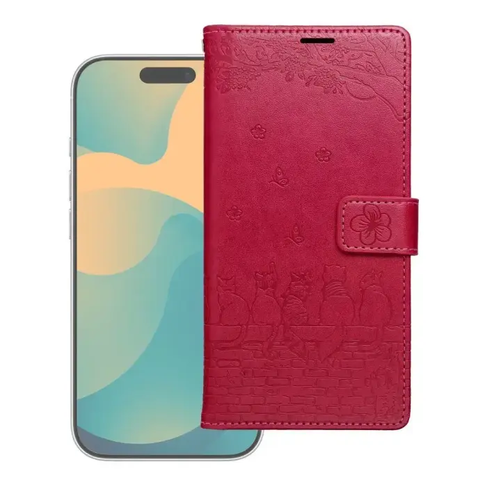 MEZZO Book case for Redmi Note 15 PRO 5G cats red