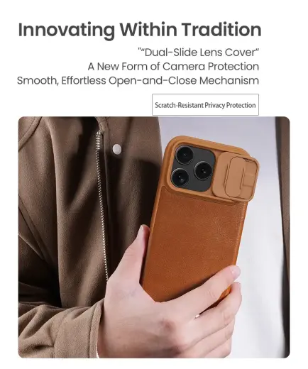 Nillkin Qin Book PRO Case for Apple iPhone 17 Pro Brown Photo