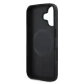 DKNY PU Leather Repeat Pattern Bottom Stripe MagSafe Case for iPhone 16 Plus Black — Фото 4