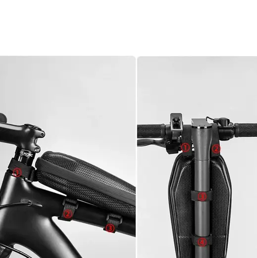 Rockbros B62-1 bicycle bag for handlebar or frame 3 l - black Фото num