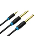 Audio Cable TRS 3.5mm to 2x 6.35mm Vention BACBJ 5m Black Фото num