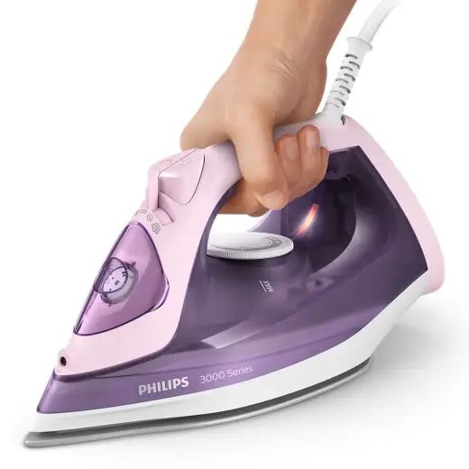 PHILIPS 3000 sērijas Tvaika gludeklis, 2200W, violets ar rozā Photo