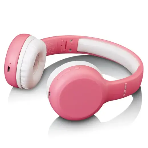Lenco on-ear austiņas ar Bluetooth bērniem, rozā Foto 5