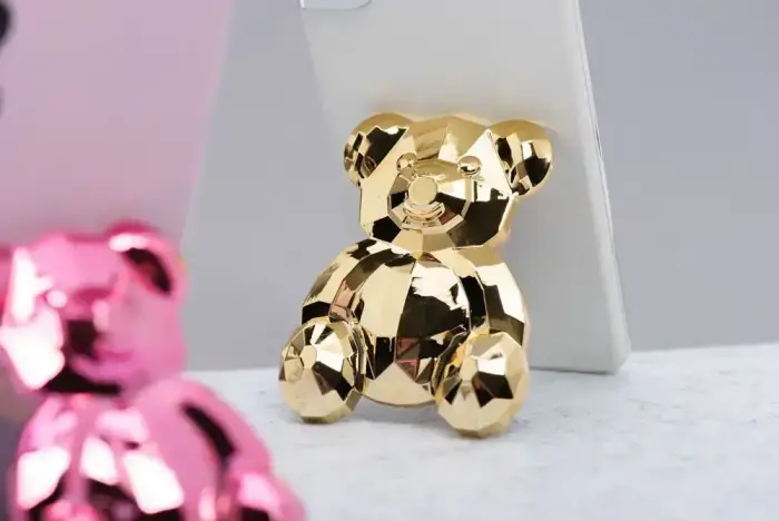 Phone stand BEAR - stick-on - gold Фото num