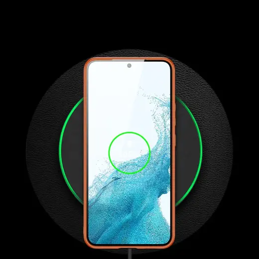 Dux Ducis Yolo elegant cover made of ecological leather for Samsung Galaxy S22 + (S22 Plus) orange Фото num