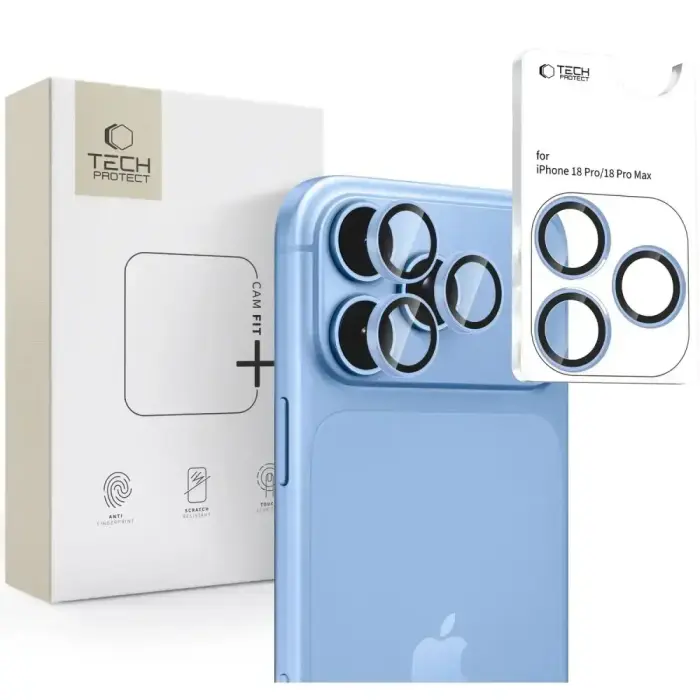 OSŁONA APARATU TECH-PROTECT CAMRING FIT+ IPHONE 18 PRO / MAX LIGHT BLUE