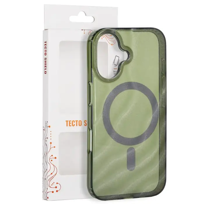 Tecto Shield Desert Mag case for iPhone 16 6,1" dark olive