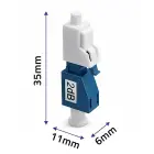 Qoltec Suppresor fiber optic LC/UPC(F) - LC/UPC(M) | Singlemode | 2dB — Foto 3