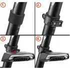 Rockbros LKWD-R1 Rear Bike Light with Laser and Remote Control + Micro USB - USB-A Cable - Black Foto 10