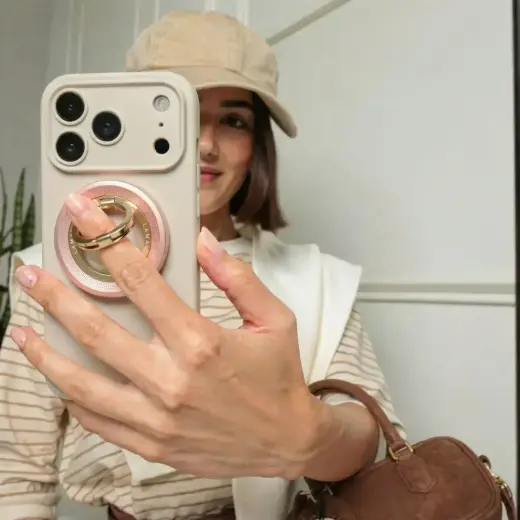 TECH-PROTECT MMR700 LAMANO MAGNETIC MAGSAFE PHONE RING PINK/GOLD Photo