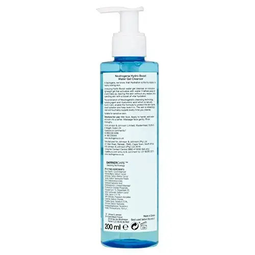 Neutrogena Hydro Boost Water Gel Facial Cleanser for Dry or Dehydrated Skin 200ml Foto 5