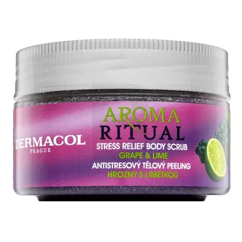 Dermacol Aroma Ritual Stress Relief ķermeņa skrubis Vīnogas un laima 200 g Foto 1