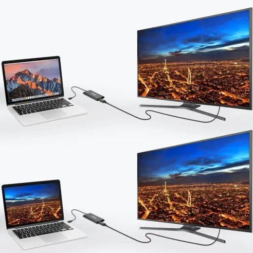 Choetech plug adapter USB Type C Thunderbolt 3 (40Gbps) - 2x DisplayPort 4K 60Hz black (HUB-D03) Фото num