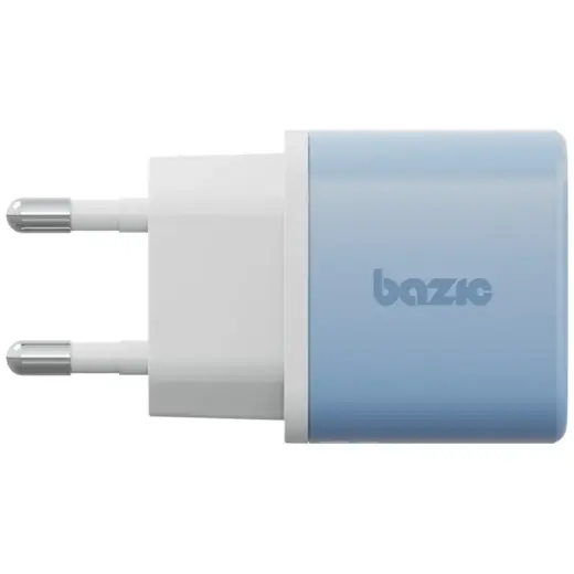 Wall charger Bazic GoPort Velox Kit USB-C|USB-A GaN 35W with cable blue Photo