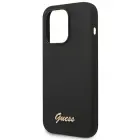 Guess Liquid Silicone Metal Logo Case for iPhone 14 Pro Black — Foto 6