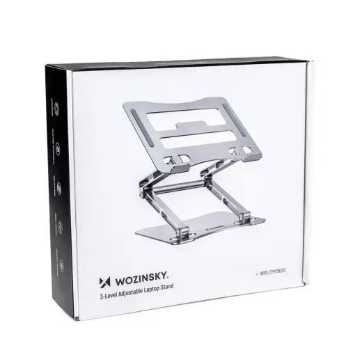 Wozinsky WRS-CPY75DSS Aluminum Laptop and Tablet Stand + Free Smartphone Stand - Silver Foto 10
