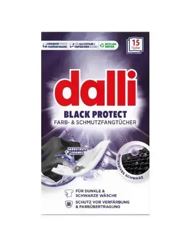 Dalli salvetes pret melnas veļas sakrāsošanos (Black Ultra Protect) 15gb