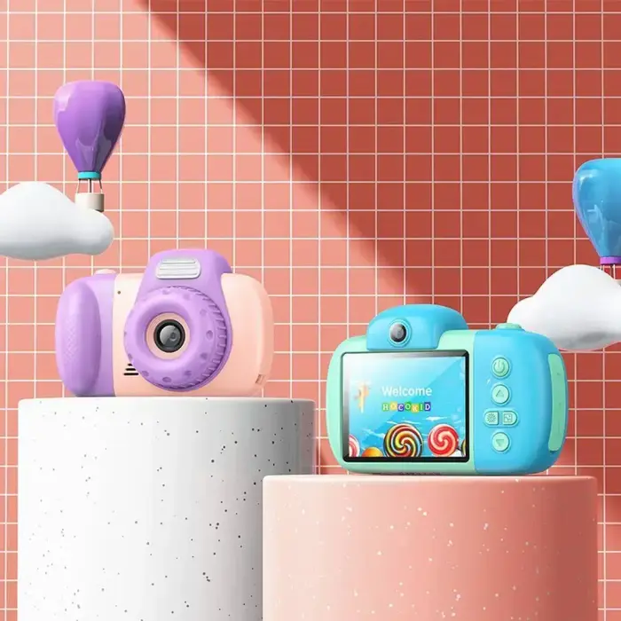 Digital kids camera Hoco 2MP 2,4" Full HD DV201 pink Foto 3